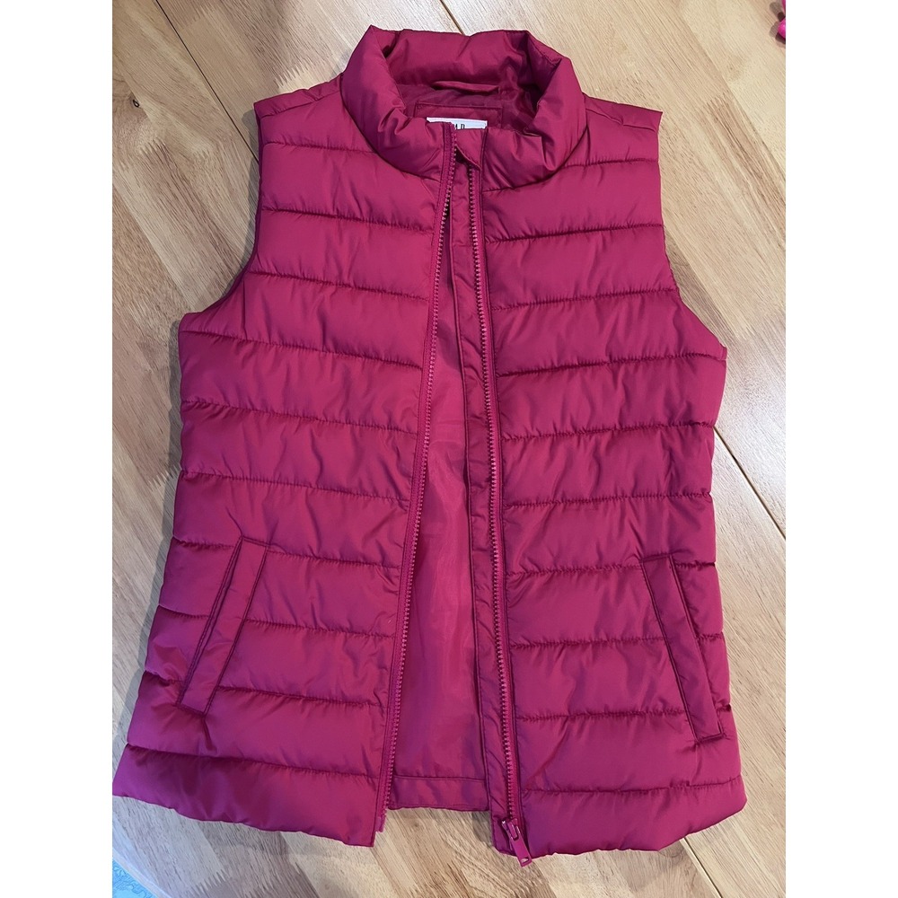 GAP Kids XL ColdControl Pink Puffer Vest Full Zip-Preppy-School-Layering-Outdoor